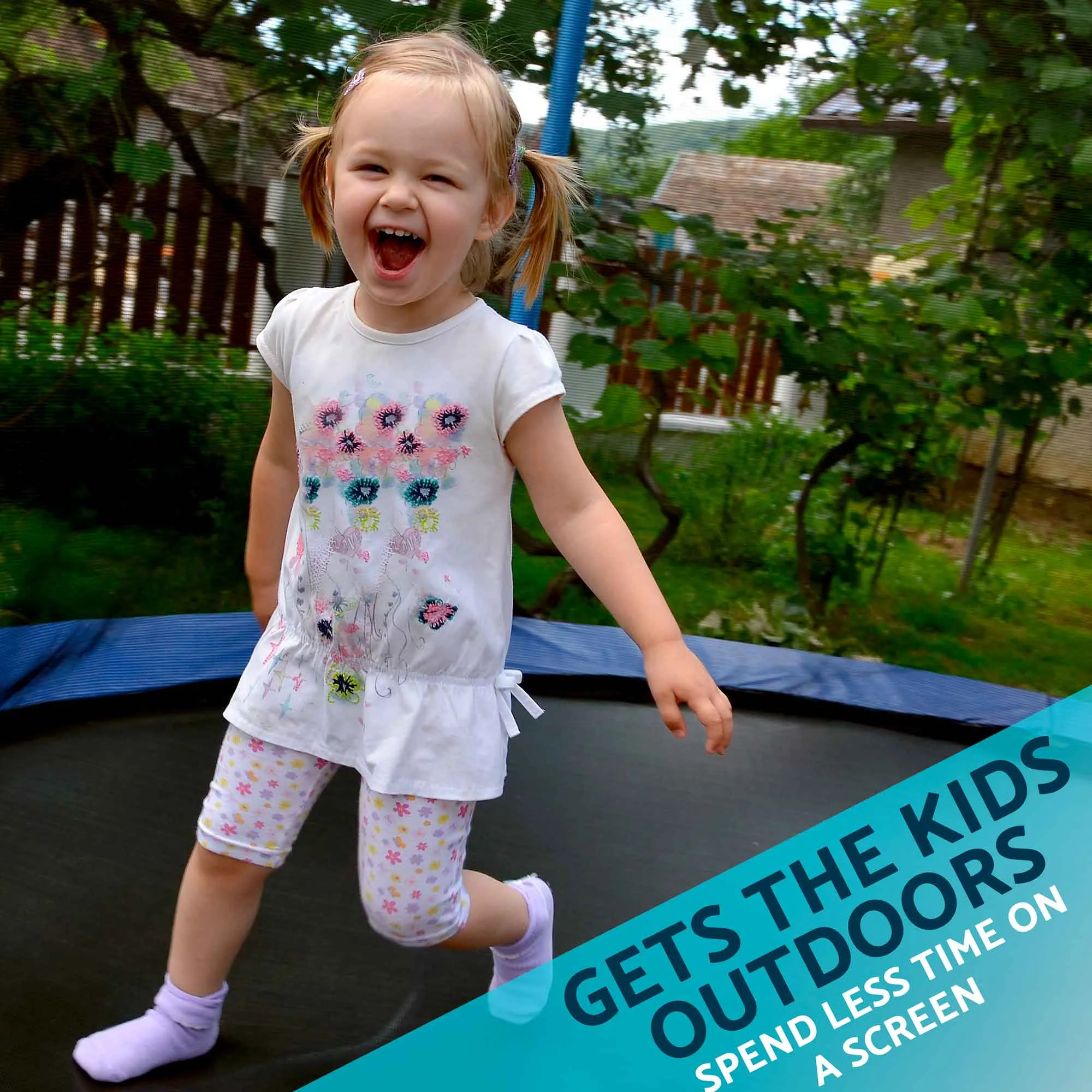 10ft Heavy-Duty Outdoor Trampoline For Kids with Safety Enclosure Net - DL68