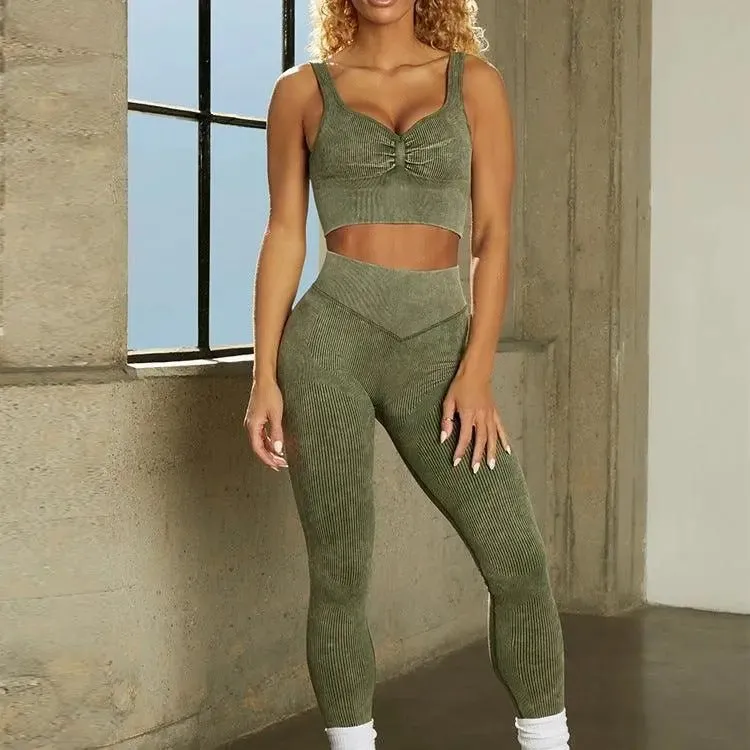 3 PCS Breathable Seamless Stretch Sport Outfit