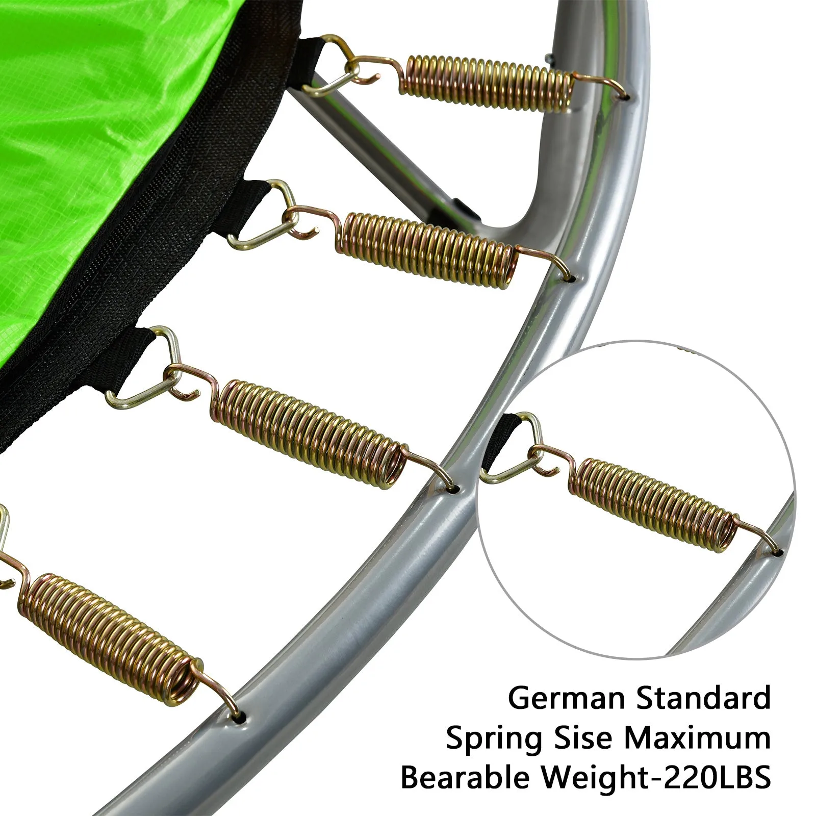 60" Round Outdoor Trampoline with Enclosure Netting RT