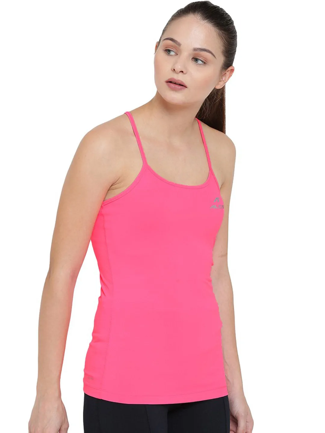Alcis Lean Strap Back Pink Tank Top