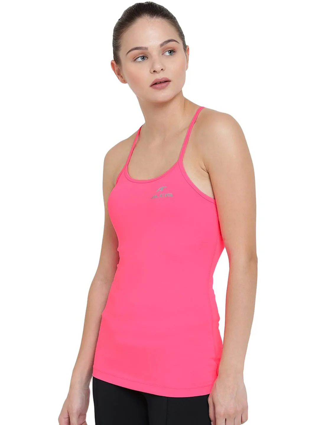 Alcis Lean Strap Back Pink Tank Top
