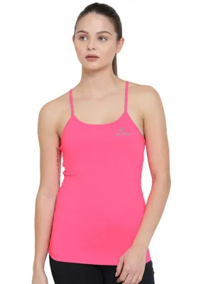 Alcis Lean Strap Back Pink Tank Top
