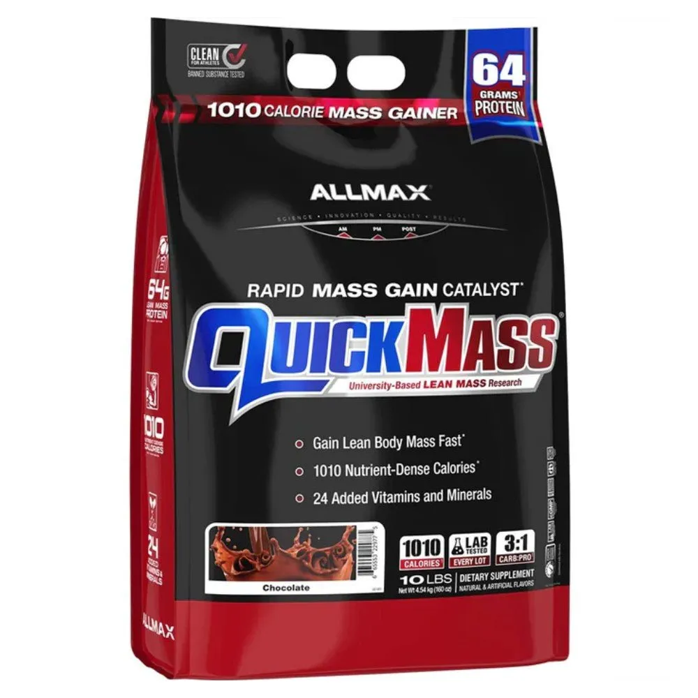 AllMax QuickMass Mass Gainer 10lbs (Exp Jul 2025)