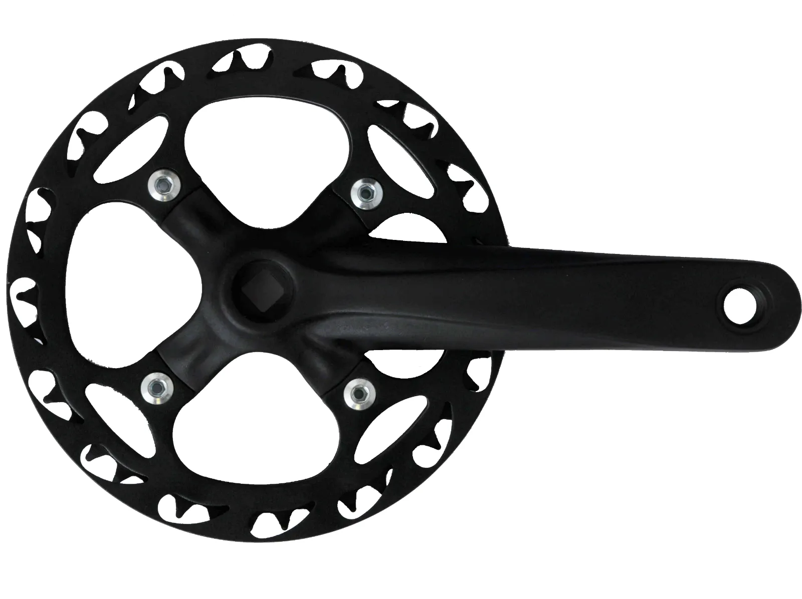 Alloy Bicycle Chainset - 44T x 170mm - Black - For Fixie / Folding / Trekking
