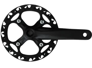 Alloy Bicycle Chainset - 44T x 170mm - Black - For Fixie / Folding / Trekking