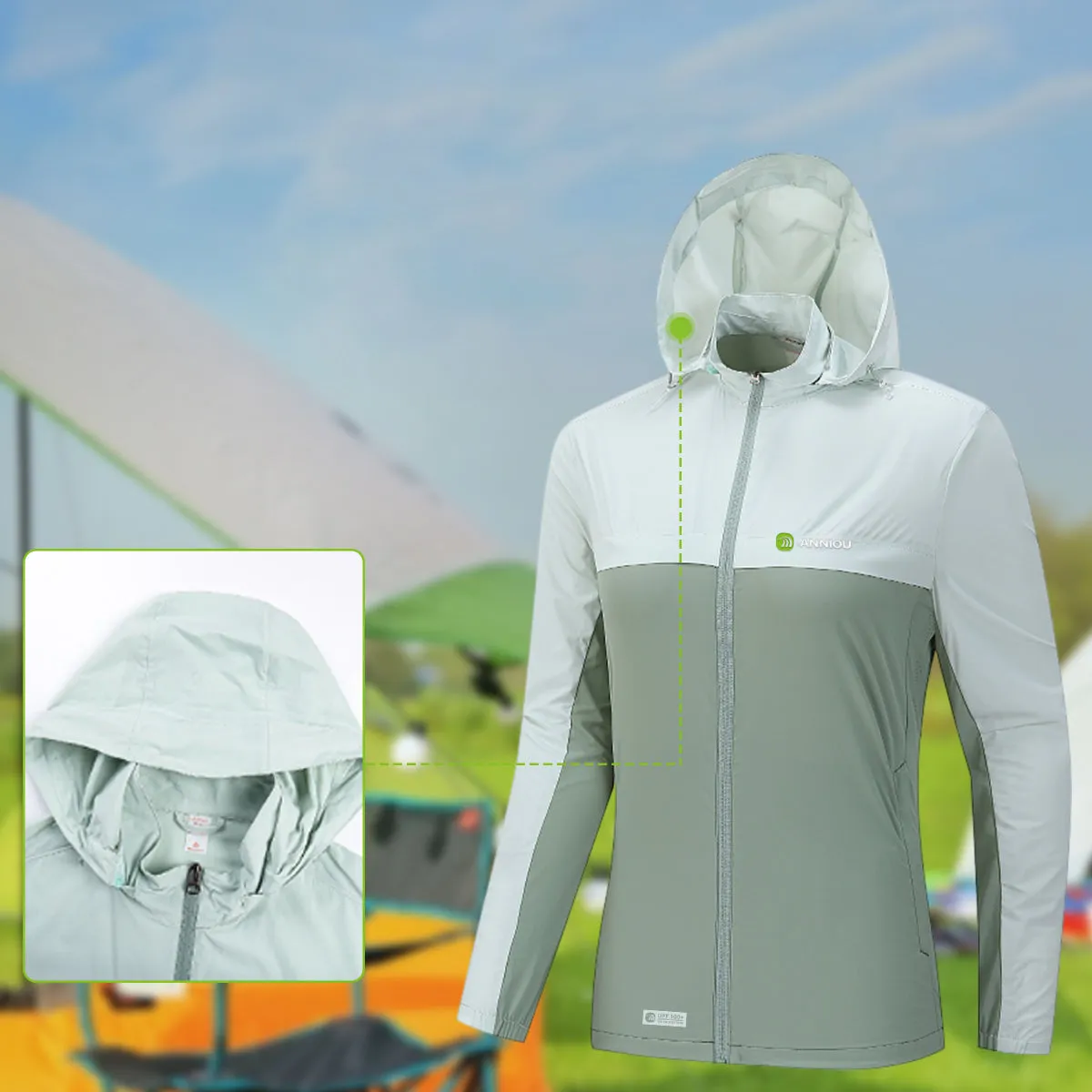 ANNIOU UPF100  Lightweight Sun Protection Jacket