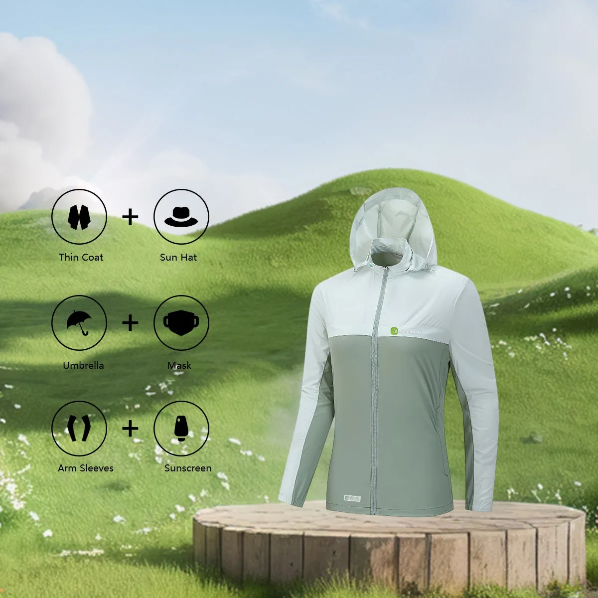 ANNIOU UPF100  Lightweight Sun Protection Jacket