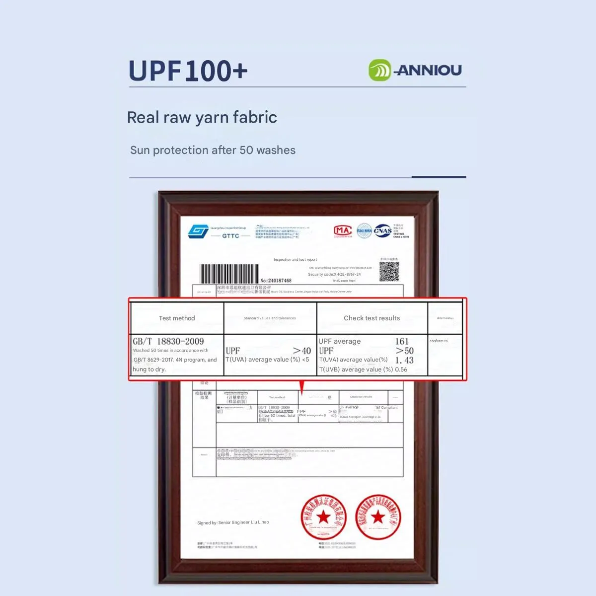 ANNIOU UPF100  Lightweight Sun Protection Jacket