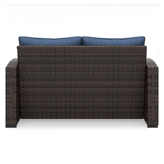 Ashley Express - Windglow Outdoor Loveseat and 2 Chairs with Coffee Table