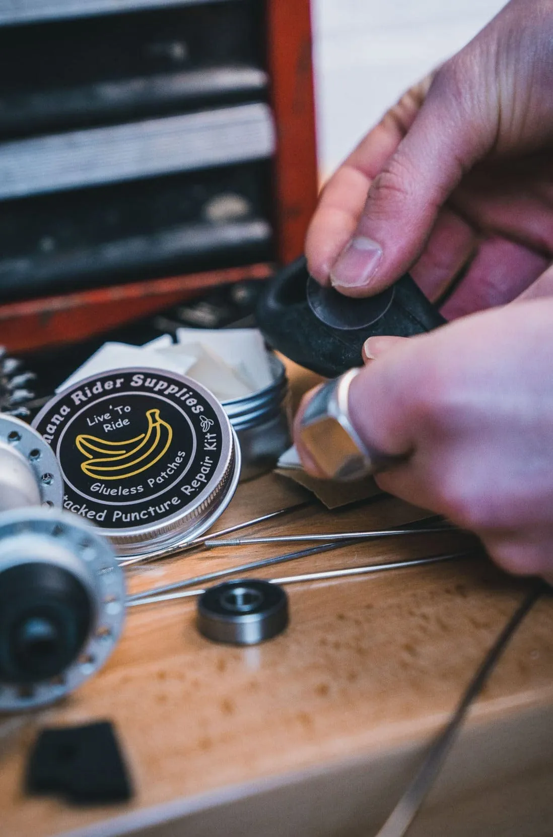 Banana Rider Glue-less Puncture Repair Kit