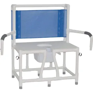 Bariatric Bedside Commode - Swing Away Arms Model 130-C10-DDA by ConvaQuip