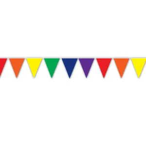 Beistle Rainbow Indoor/Outdoor Pennant Banner, 12 ft 11 in  x 12' (1/Pkg) Party Supply Decoration : Rainbow