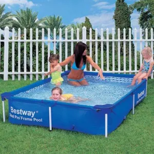 Bestway Rectangular Frame Paddling Pool 87"x59"x17"