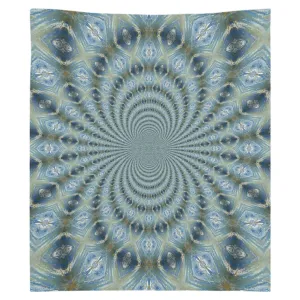 Blue & Gold Fractal Tapestry