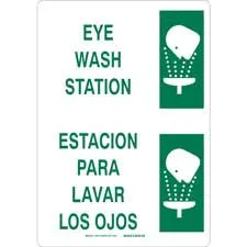 Brady Bilingual Eye Wash Station Estacion Para Lavar Los Ojos Sign/ Buy online