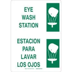 Brady Bilingual Eye Wash Station Estacion Para Lavar Los Ojos Sign/ Buy online