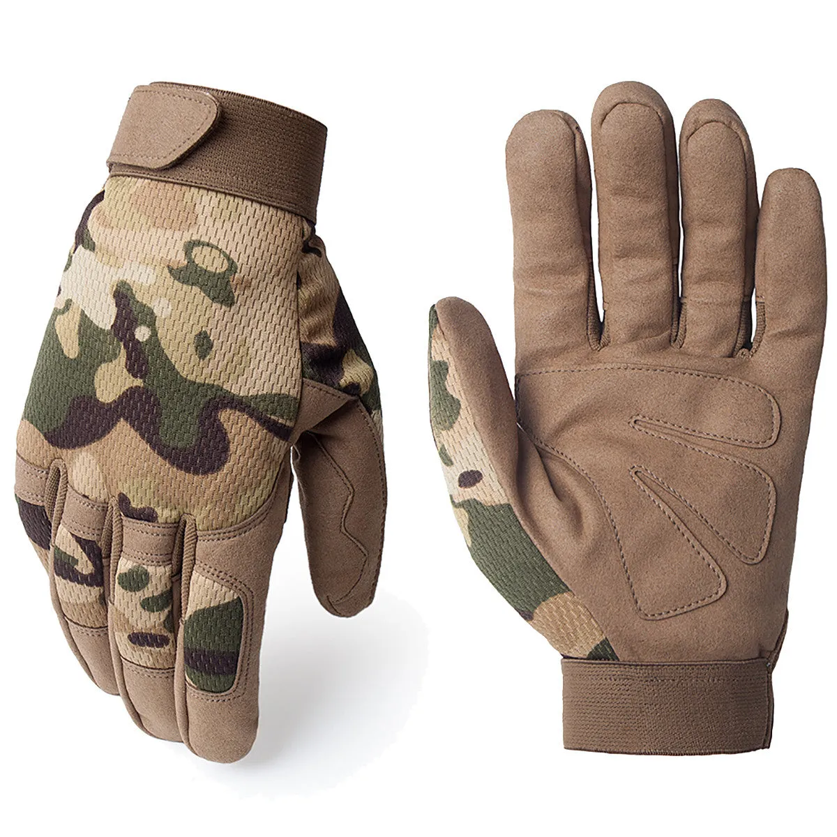 Breathable Multicam Camouflage Tactical Finger Gloves