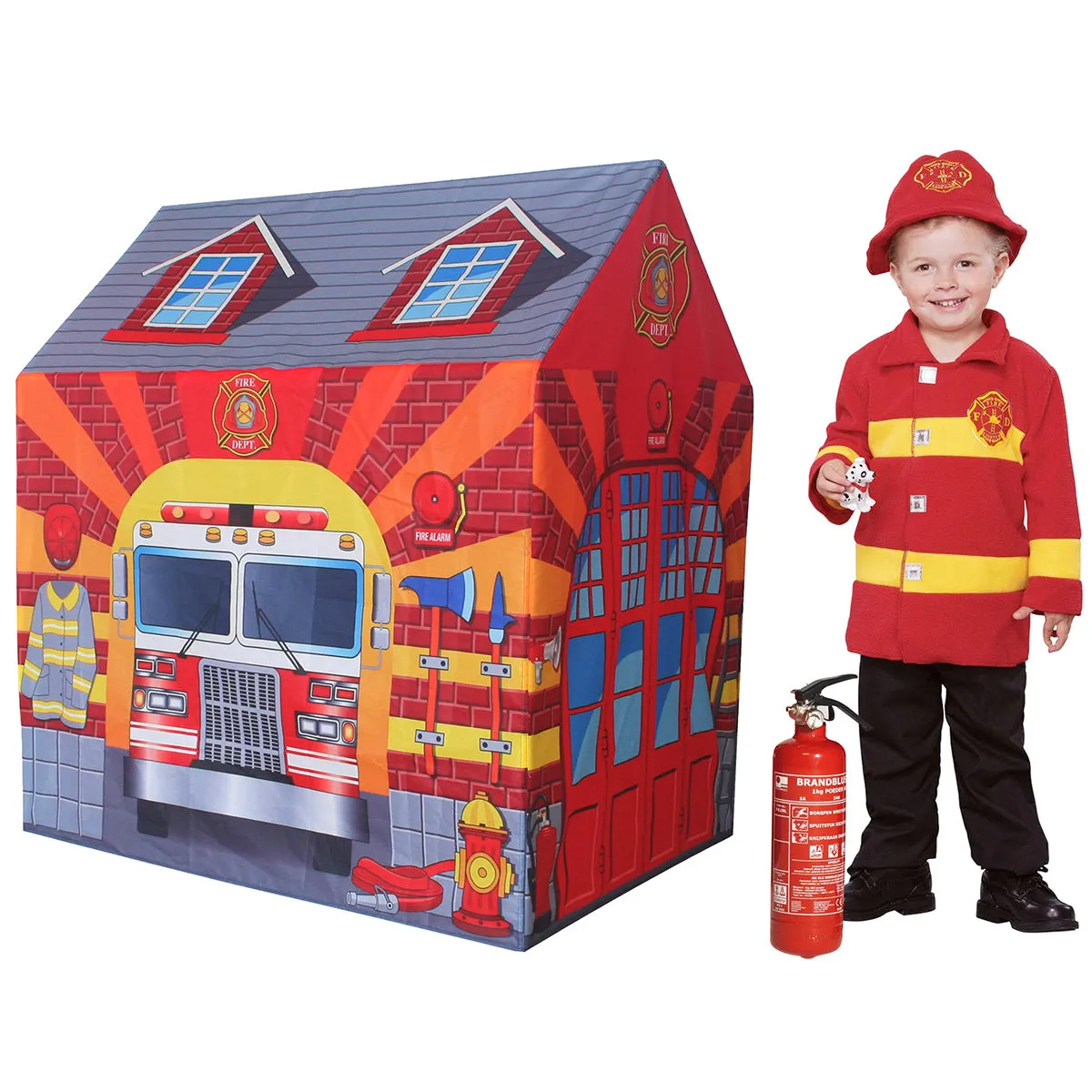 Children’s 2 Person Fire Station | Fireman Play Tent | Den | Role Play Fun