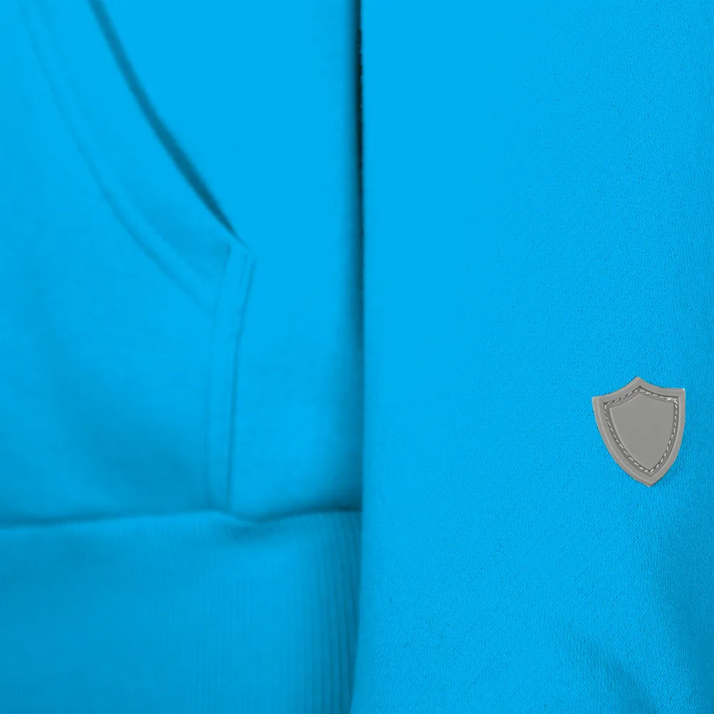 Classic Lined Hoodie | Ghost American Flag | Aqua