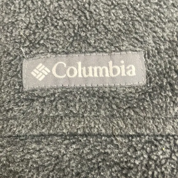 Columbia fleece jacket hood full zipper charcoal gray size L unisex