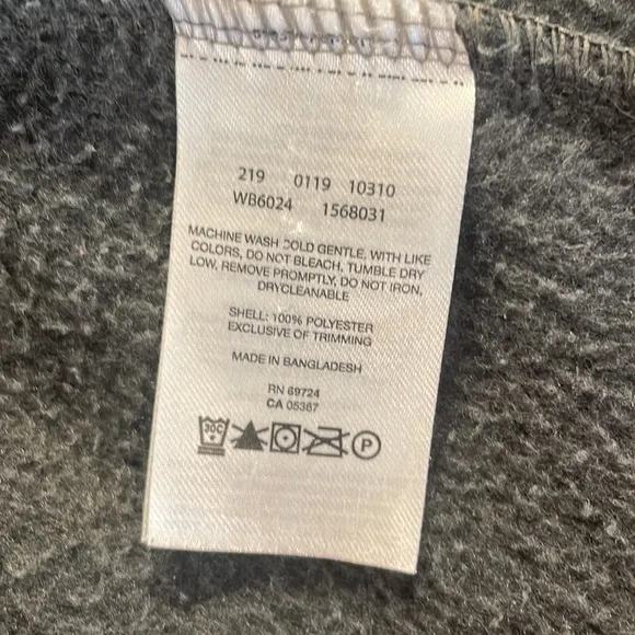 Columbia fleece jacket hood full zipper charcoal gray size L unisex