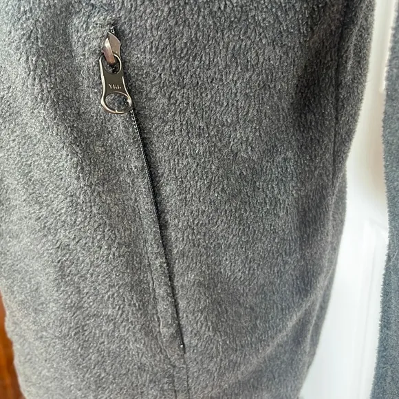 Columbia fleece jacket hood full zipper charcoal gray size L unisex