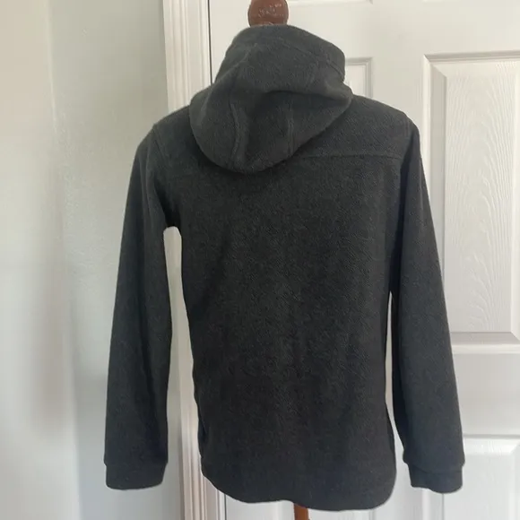 Columbia fleece jacket hood full zipper charcoal gray size L unisex