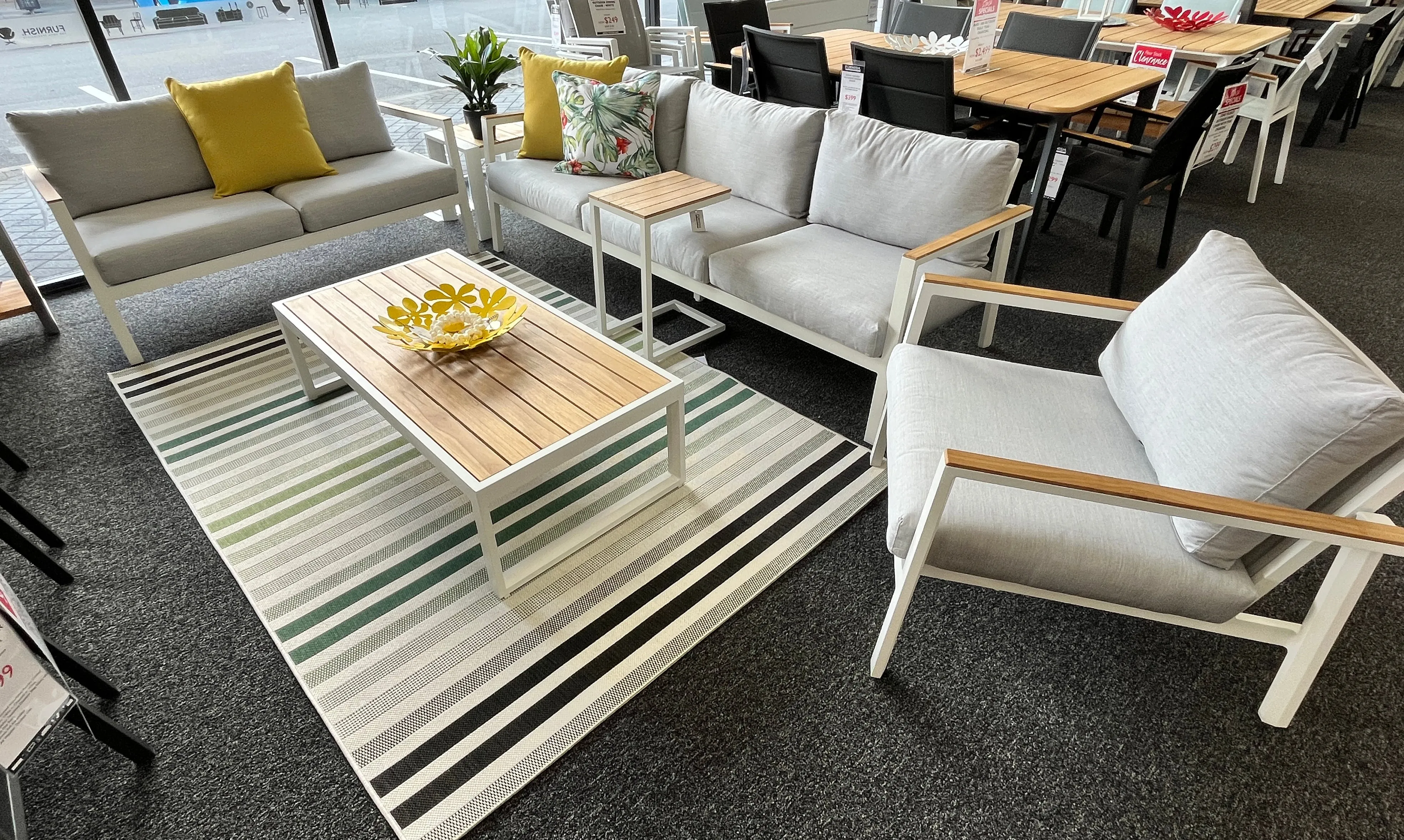 Copenhagen Outdoor 3 2 1 Seater Lounge - White