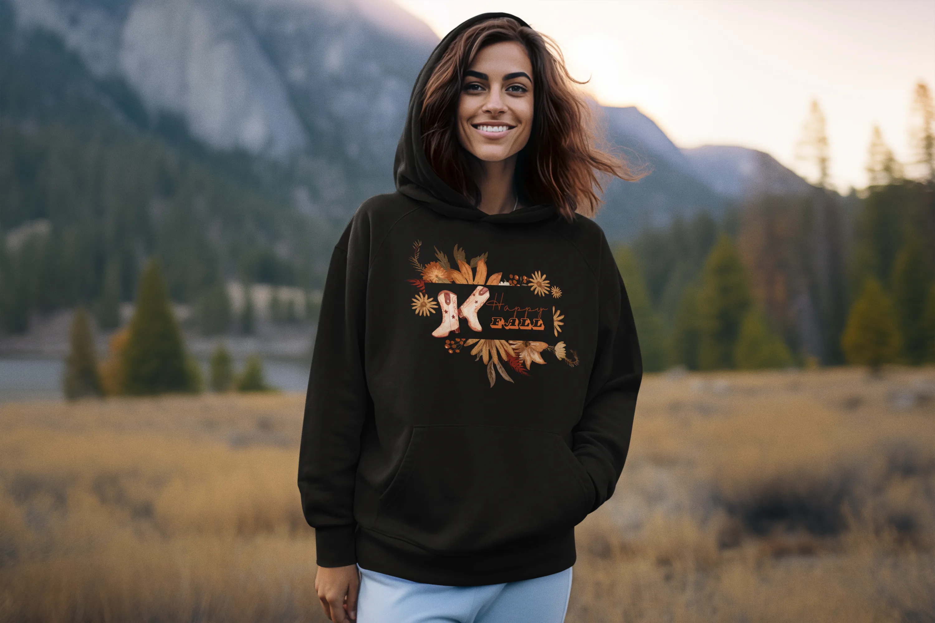Cowboy Boots Fall Unisex Hoodie