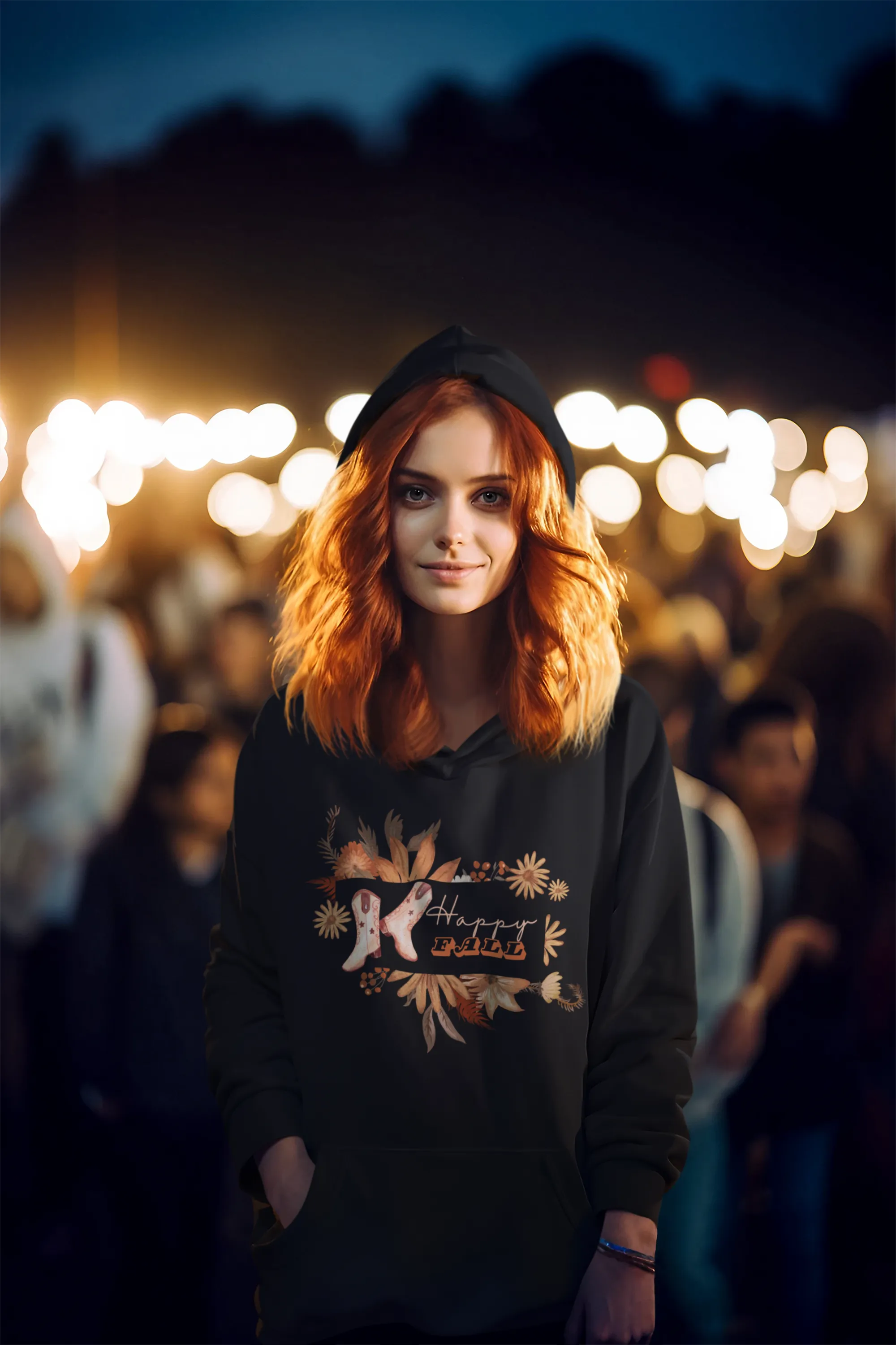 Cowboy Boots Fall Unisex Hoodie
