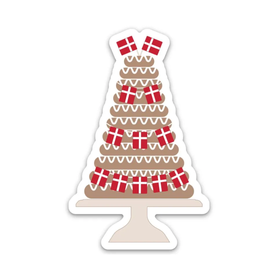 Danish Flag Kransekage Sticker