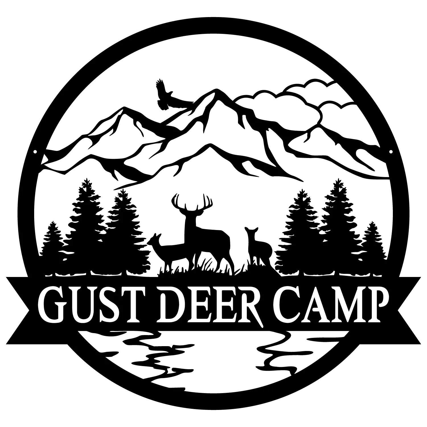Deer Outdoor Monogram