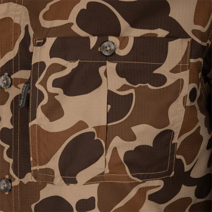 Drake Short-Sleeved Flyweight Camo Hunting Shirt
