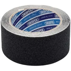 Draper Heavy Duty Safety Grip Tape Roll, 3.7M X 50Mm, Black Dr-63384