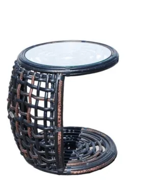 Dune Road Outdoor AuxiliaryTable With Glass