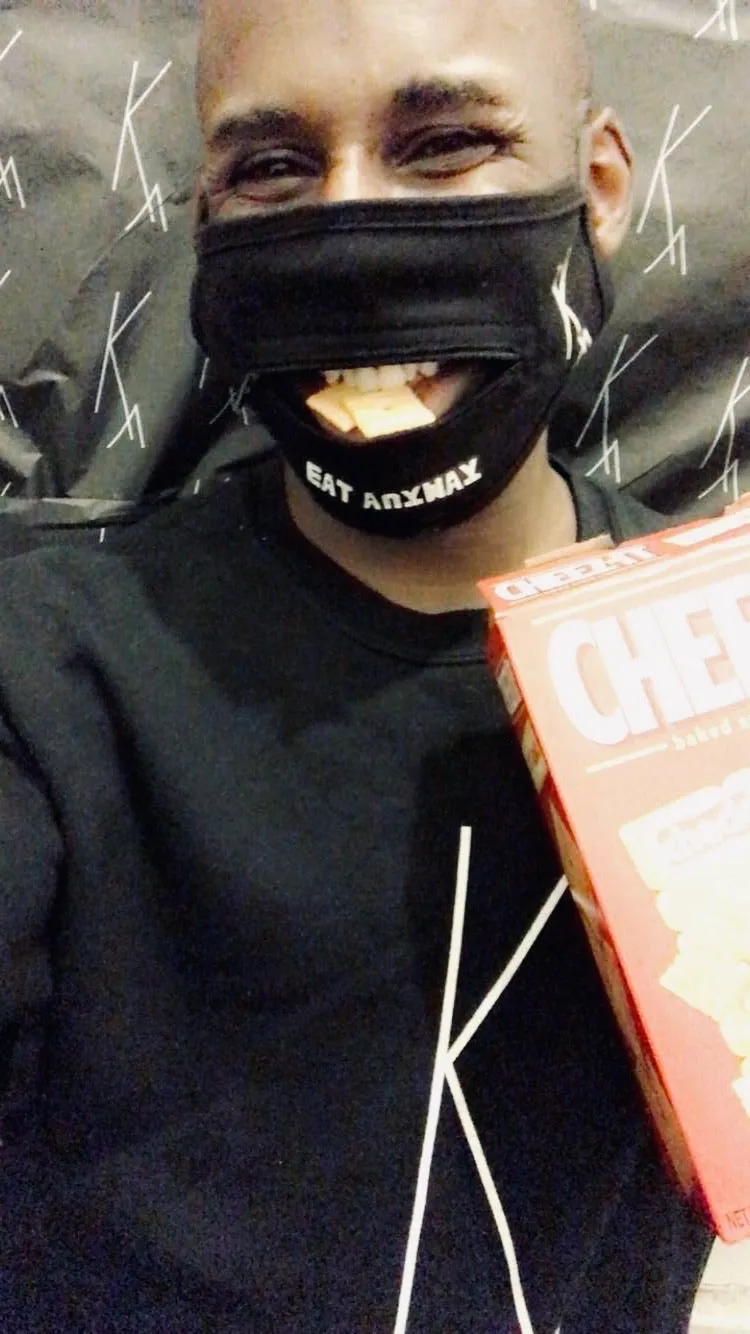 Eat Anyway Key Affirmation Face Mask