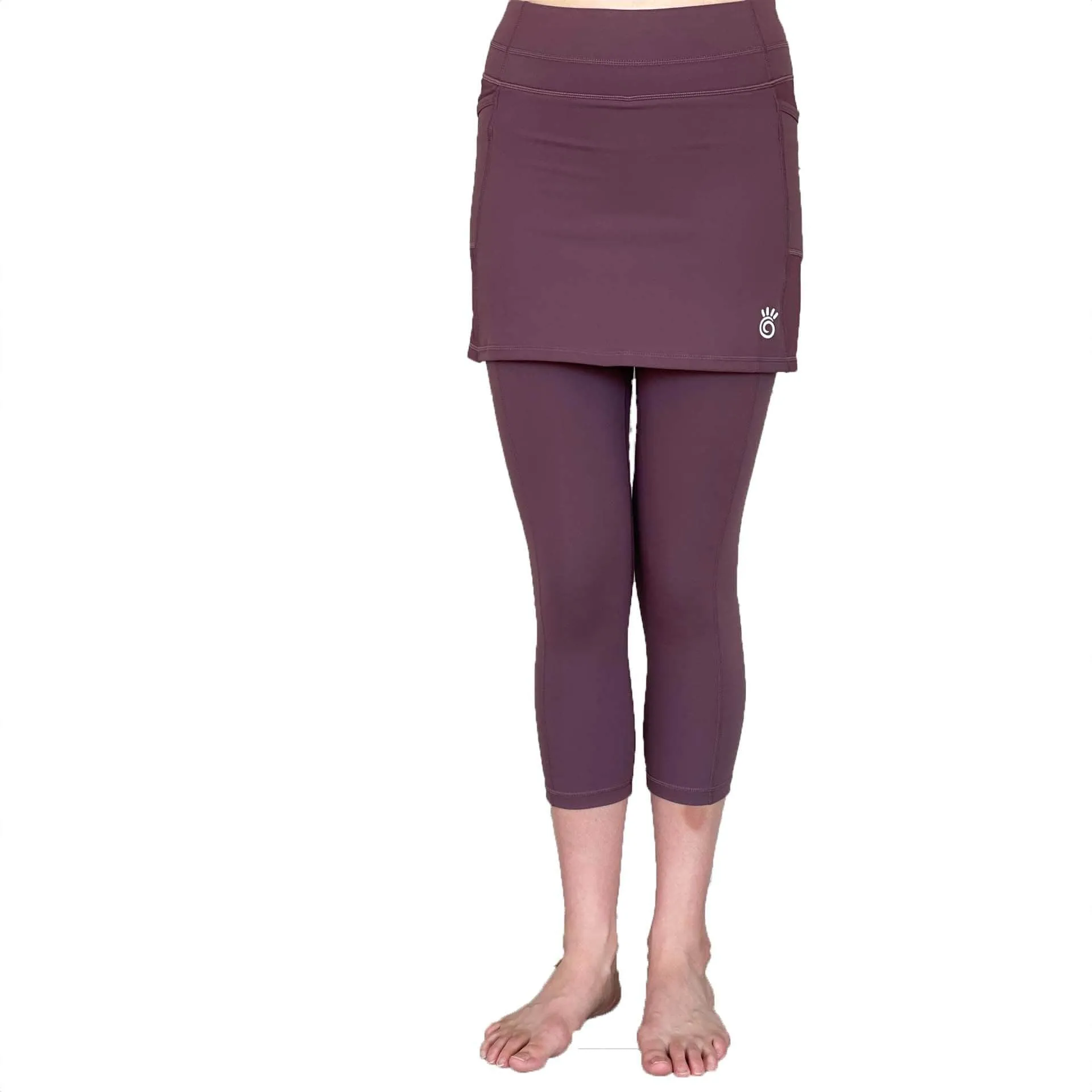 Elderberry Skirted Leggings Mid-calf length
