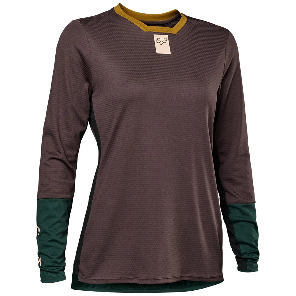 Fox Womens Defend Ls Jersey [Rootbeer]