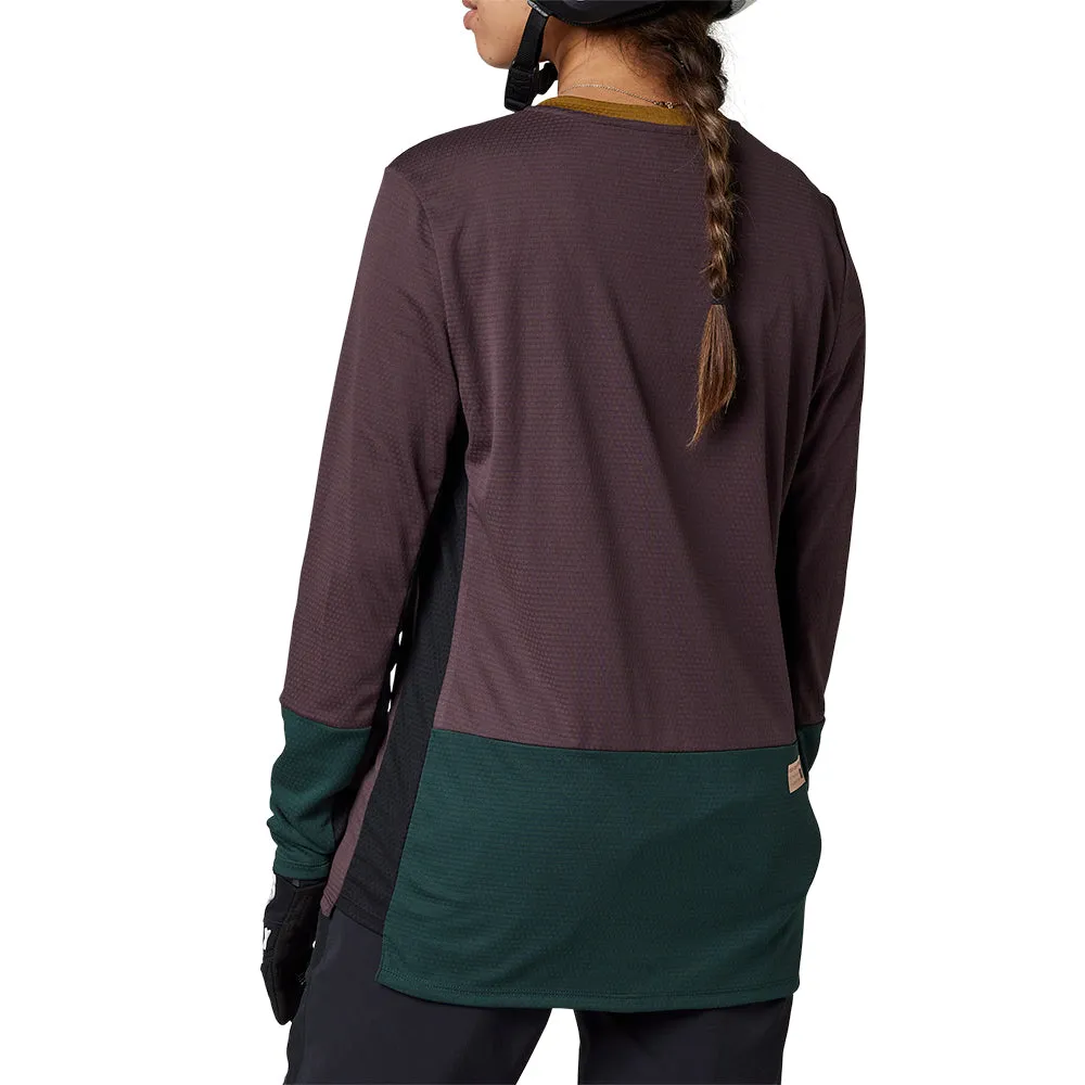 Fox Womens Defend Ls Jersey [Rootbeer]