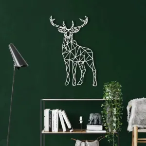 Geometric Deer Metal Art