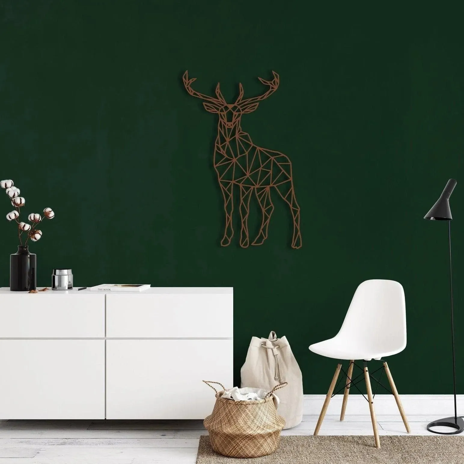 Geometric Deer Metal Art