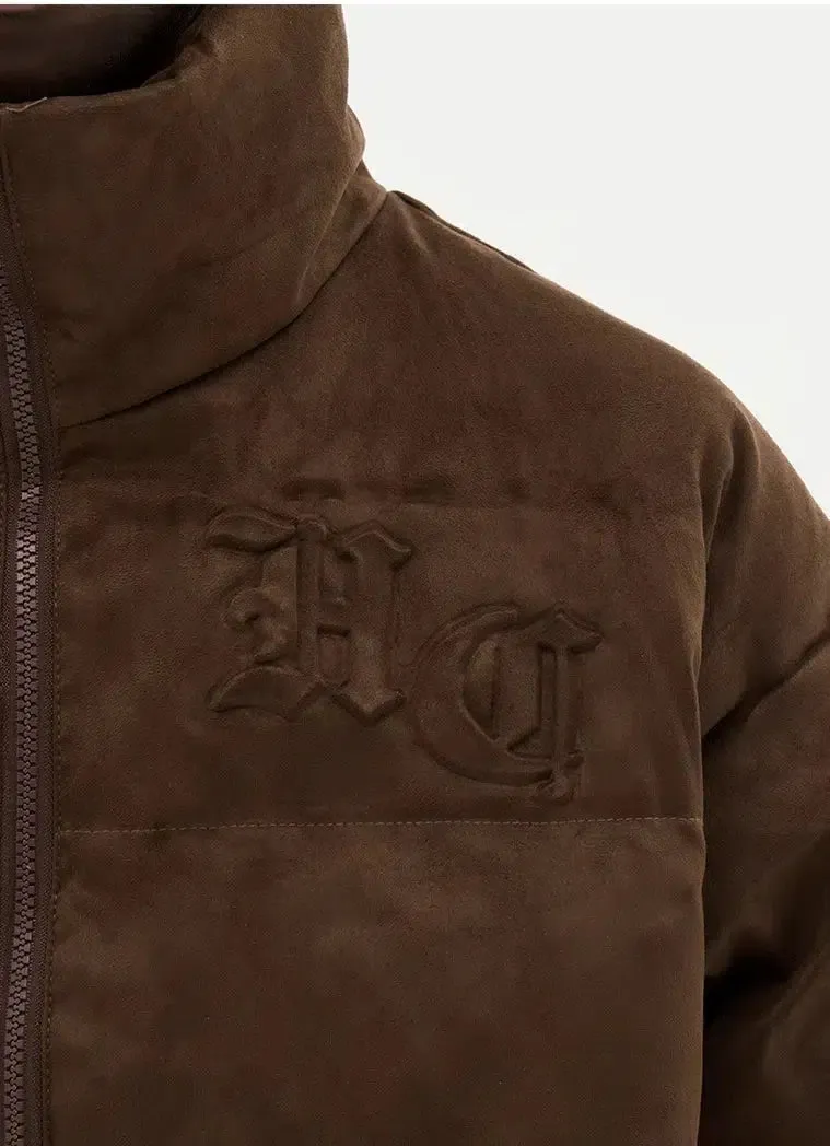 Gothic Lettering Suede Jacket