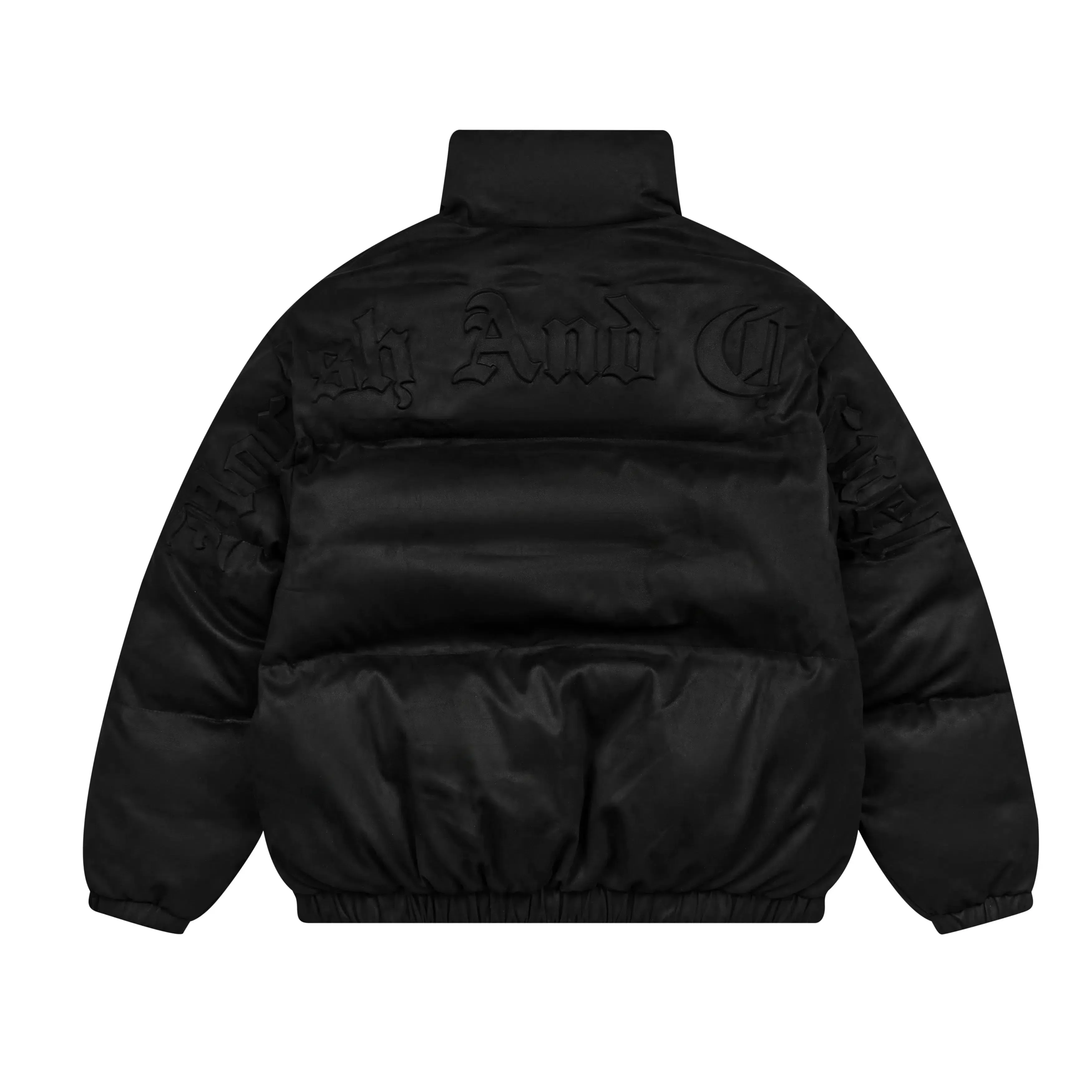 Gothic Lettering Suede Jacket