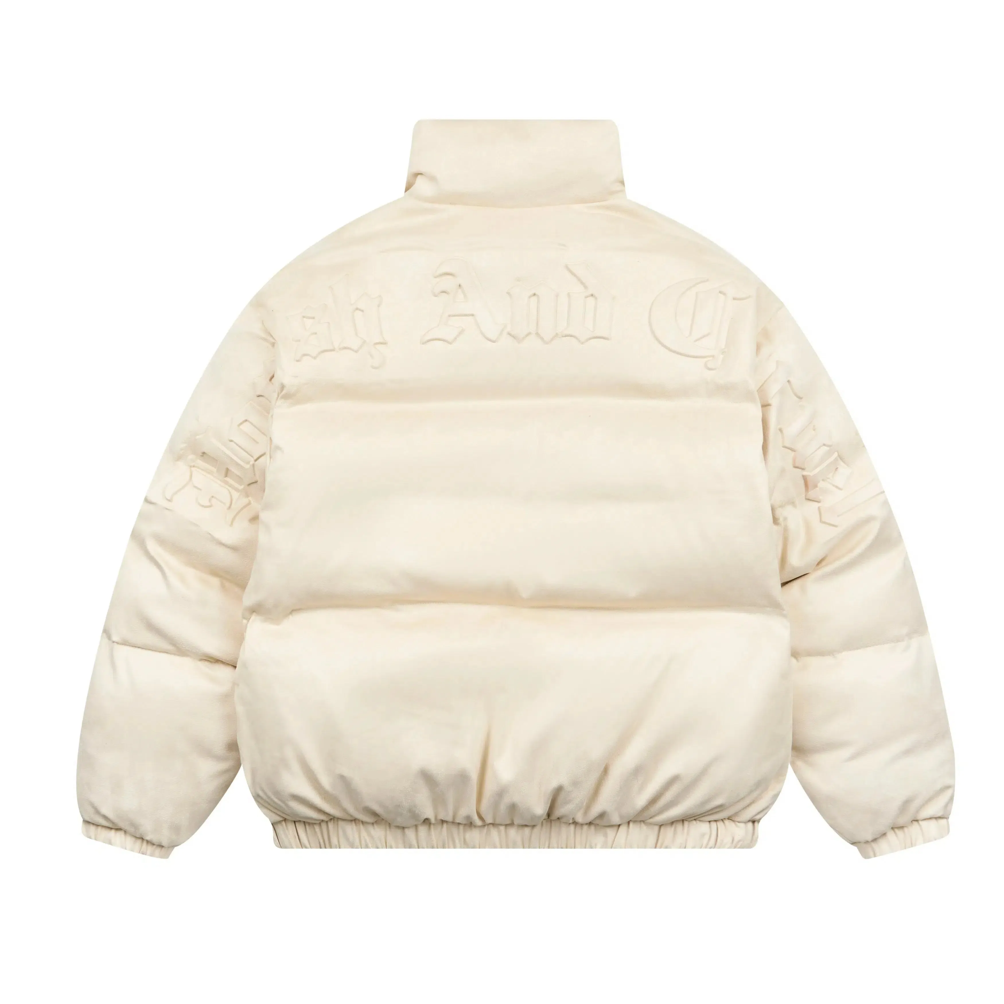 Gothic Lettering Suede Jacket