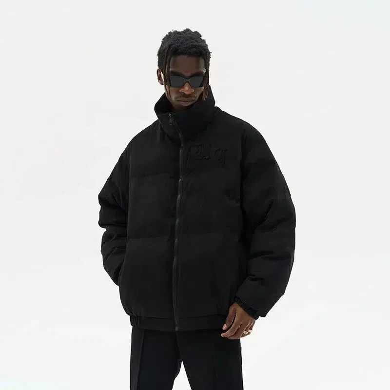 Gothic Lettering Suede Jacket
