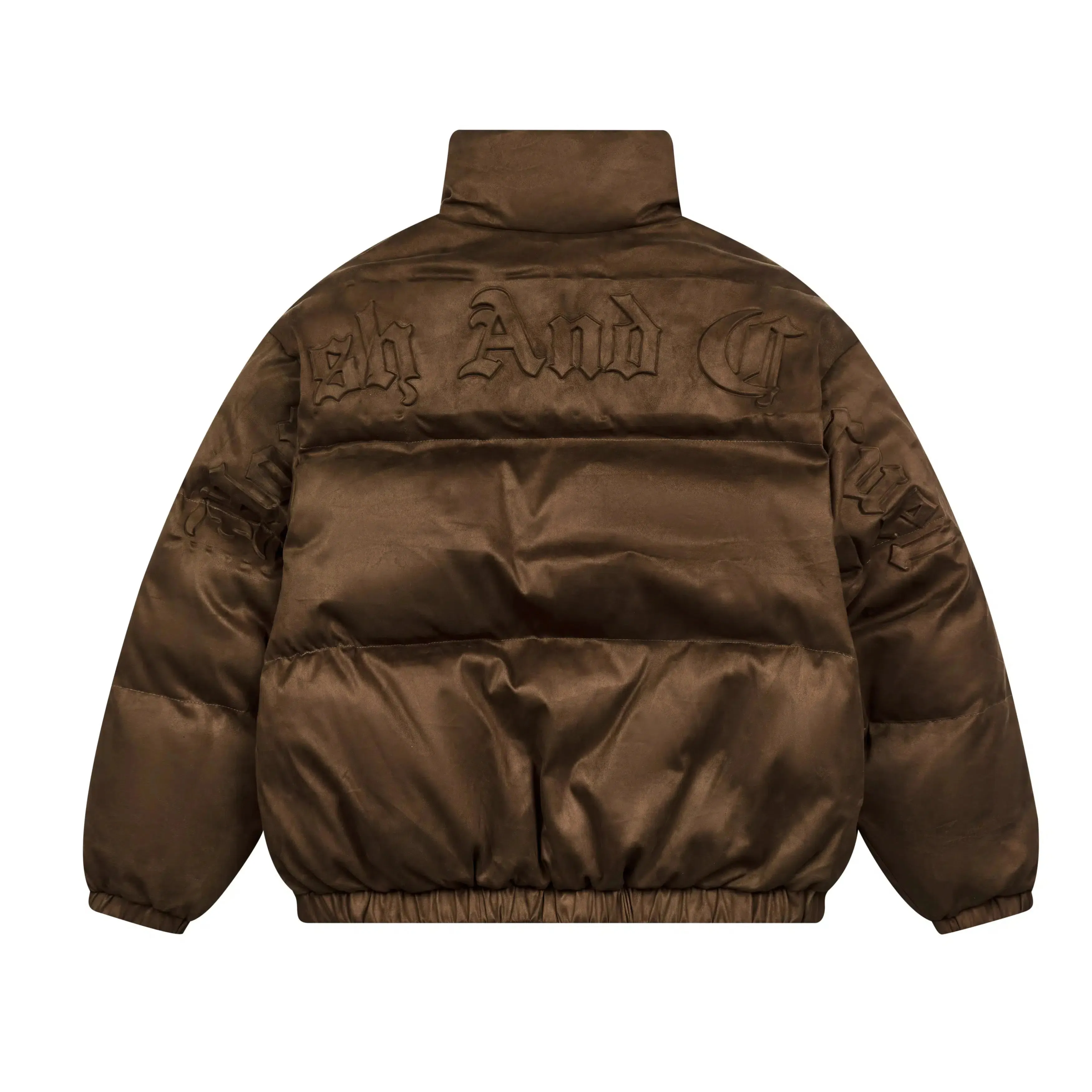 Gothic Lettering Suede Jacket