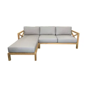 Hampton 2R   ChseL Outdoor corner Sofa - SOLID TEAK
