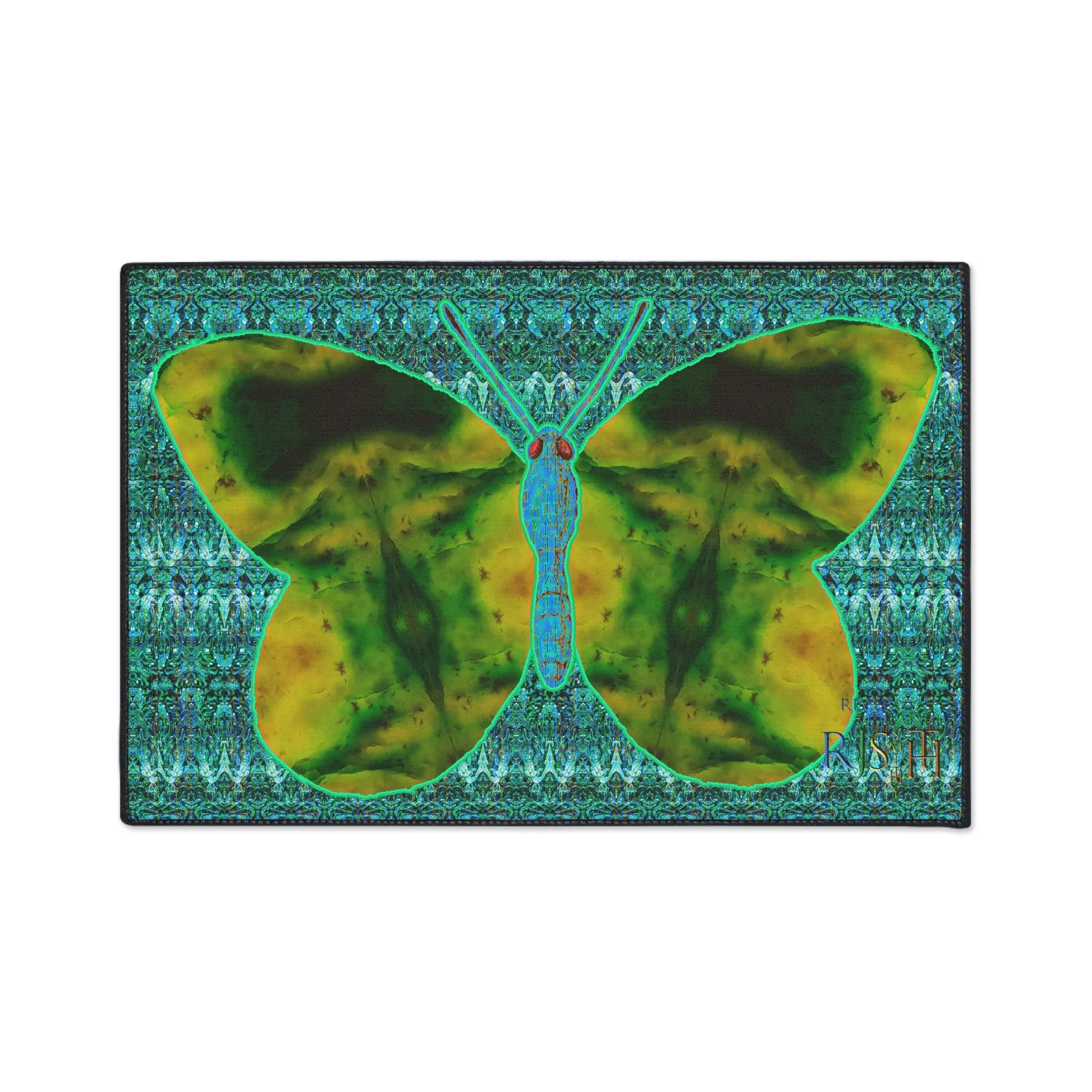 Heavy Duty Floor Mat (Butterfly Glade Denizen & Samhain Dream Thaw 12 & Blue Logo@Alchemic) RJSTH@Fabric#10_12 of 16 RJSTHw2025 RJS