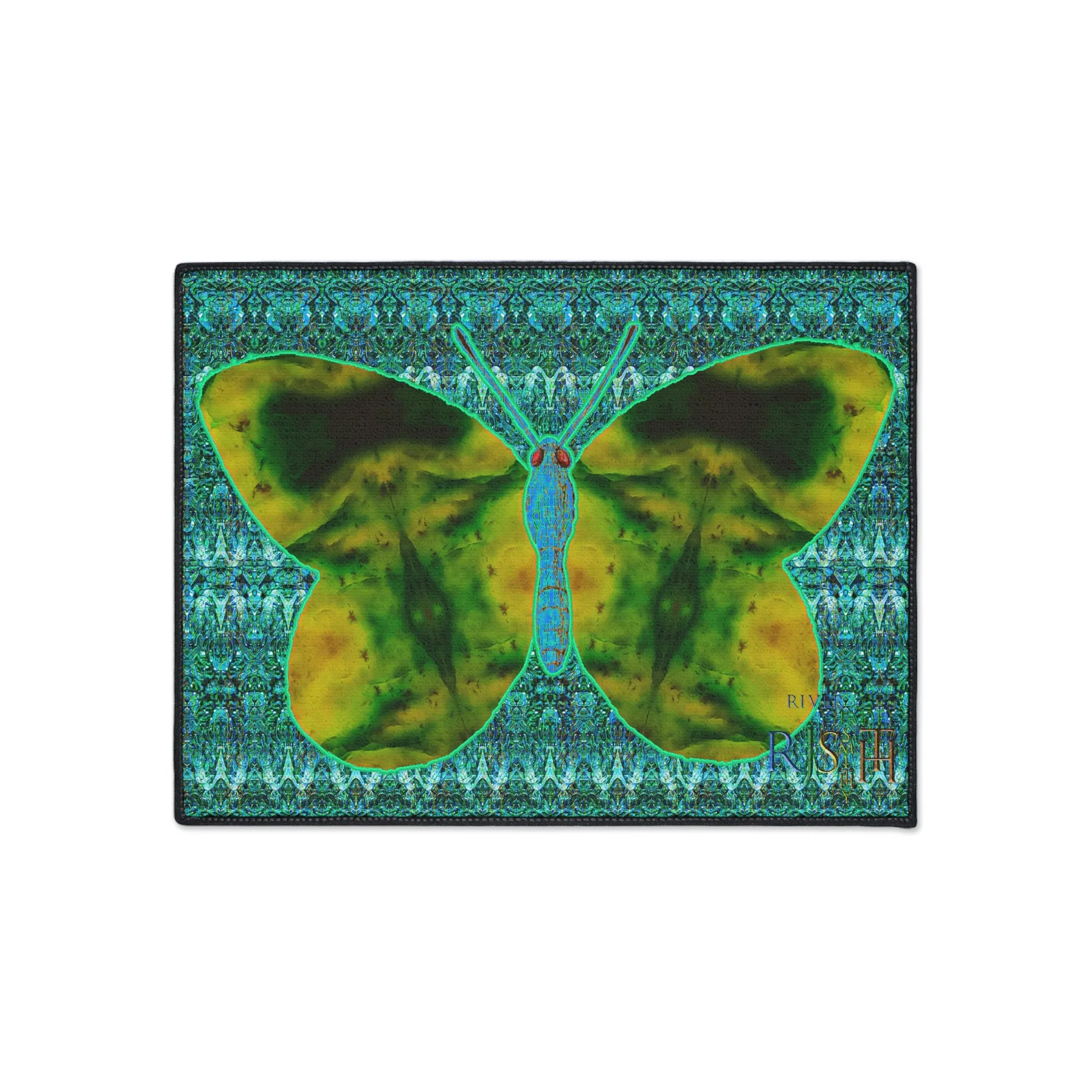 Heavy Duty Floor Mat (Butterfly Glade Denizen & Samhain Dream Thaw 12 & Blue Logo@Alchemic) RJSTH@Fabric#10_12 of 16 RJSTHw2025 RJS