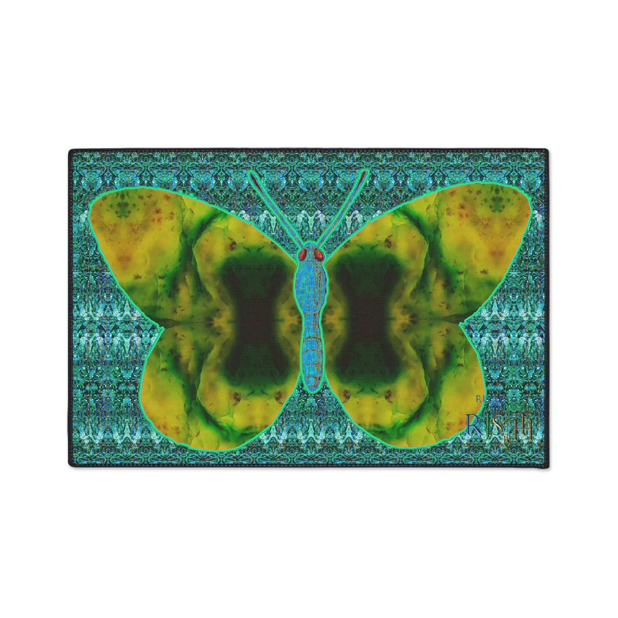 Heavy Duty Floor Mat (Butterfly Glade Denizen & Samhain Dream Thaw 12 & Blue Logo@Alchemic) RJSTH@Fabric#10_9 of 16 RJSTHw2025 RJS